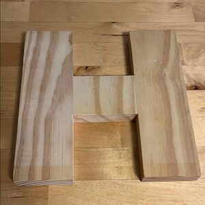 Wooden Letter H Decor- Ready to Paint or Stain